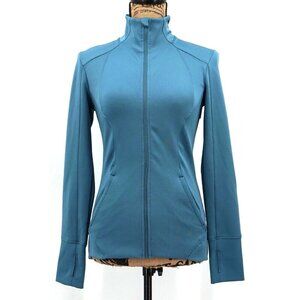 Apana Jacket Women Extra Small XS Blue Zipper Pockets Activewear‎ Long Sleeve